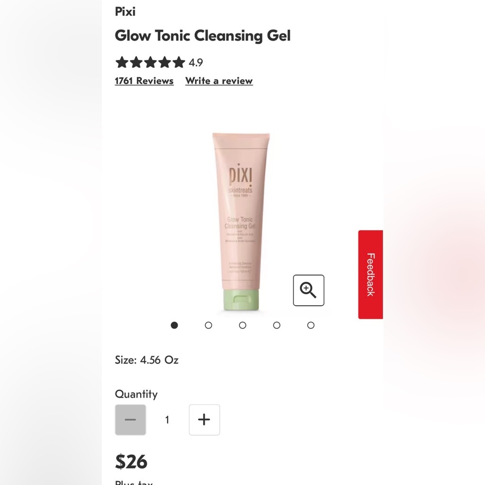 Pixi Skintreats Glow Tonic Cleansing Gel